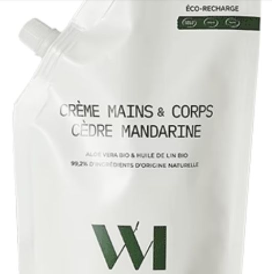 Eco Recharge Crème Mains et Corps Cèdre - Mandarine 500ml WHATMATTERS Eco Recharge Crème Mains et Corps Cèdre - Mandarine 500ml WHATMATTERS