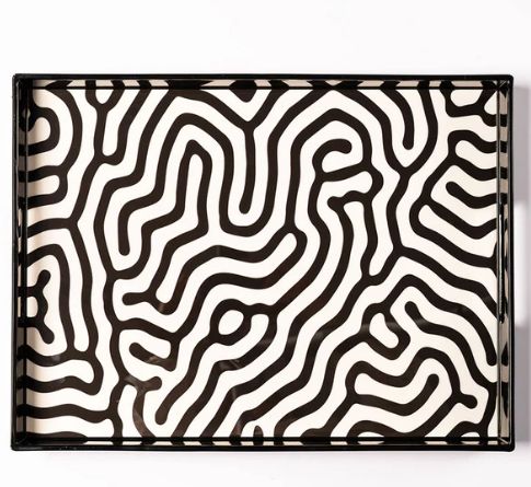 Plateau Laqué Bauhaus BLUE SHAKER