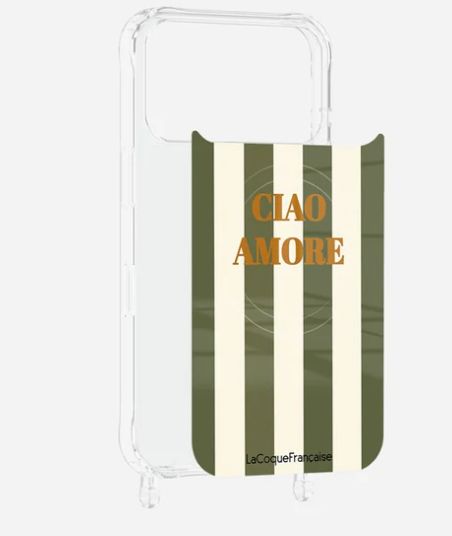 Plaque Magnétique CIAO AMOR Kaki LA COQUE FRANCAISE Plaque Magnétique CIAO AMOR Kaki LA COQUE FRANCAISE