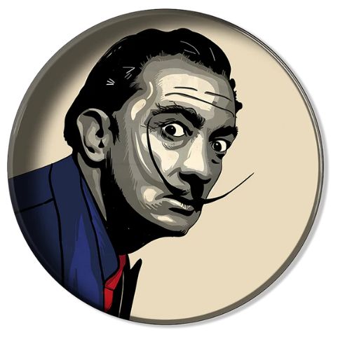 Plateau Rond Pop Art Dali BLUE SHAKER