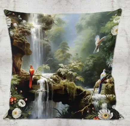 Housse de coussin Rêveries Exotiques Collection Intime LA LIGNE 29 Housse de coussin Rêveries Exotiques Collection Intime LA LIGNE 29