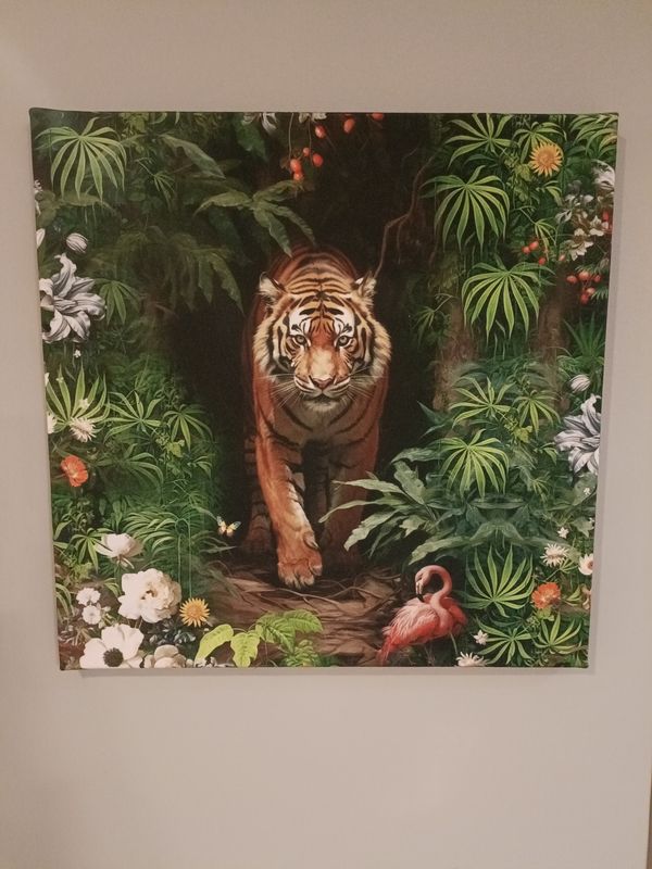 Tableau Tigre 40x40 LA LIGNE 29 Tableau Tigre 40x40 LA LIGNE 29