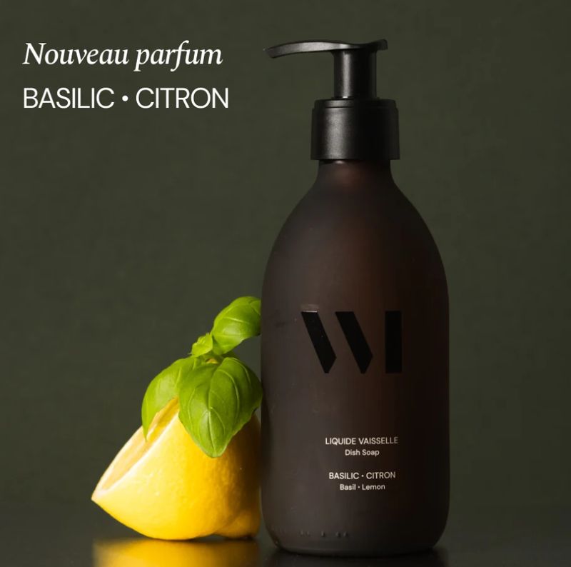Flacon Liquide Vaisselle Basilic Citron Bio 290ml WHATMATTERS