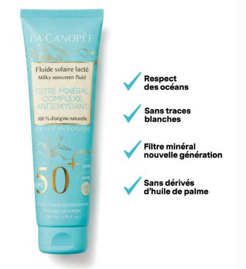 Fluide solaire lacté SPF50+ LA CANOPEE