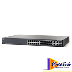 Switch - Layer 3 - managed - 28 ports - Ethernet, Fast Ethernet, Gigabit Ethernet - 10Base-T, 100Base-TX, 1000Base-T + 2 x shared SFP (empty) - 1U - external