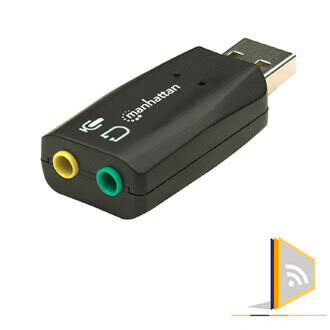 Adaptador de Audio 3-D USB de Alta Velocidad Manhattan