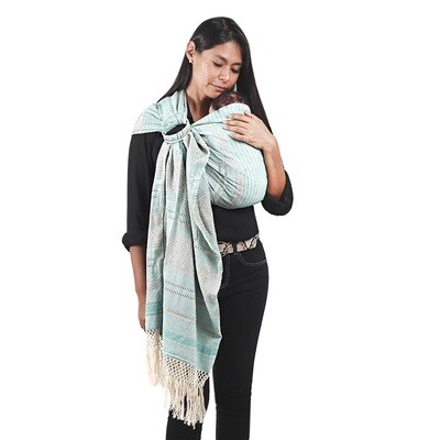 Mexican Rebozo Scarf, Labor Shawl, Birth Scarf (Mint)