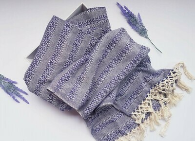 Mexican Rebozo Scarf, Birth Wrap, Labor Shawl (Purple)
