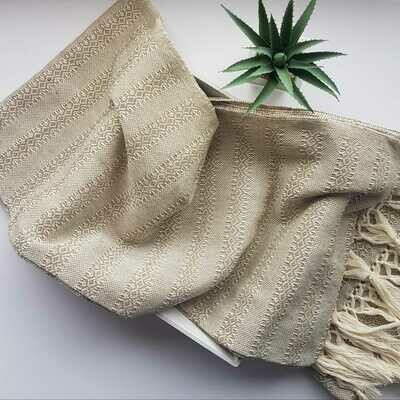 Mexican Rebozo Scarf, Labor Shawl, Birth Wrap (Oatmeal)
