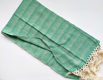 Mexican Rebozo Scarf, Labor Shawl, Birth Wrap (Green)