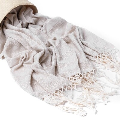 Mexican Labor Shawl, Mother-Baby Wrap (Oatmeal)