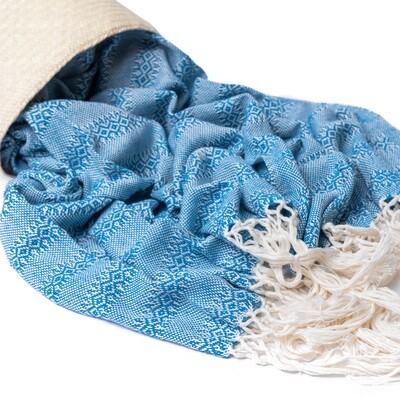 Mexican Traditional Rebozo, Mother-Baby Wrap,  (Turquoise)