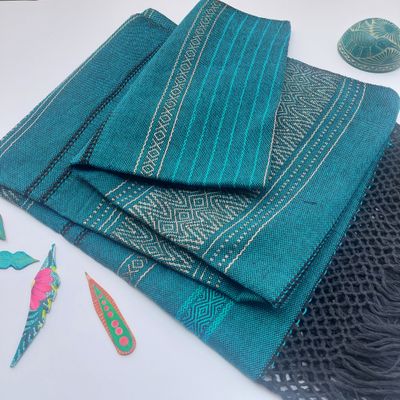 Mexican Rebozo Scarf, Birth Wrap, Labor Shawl (Esmerald)