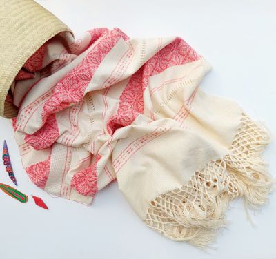 Authentic Mexican Maternity Rebozo Wrap (Coral)