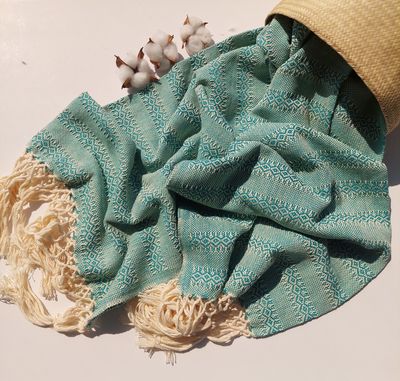 Mexican Traditional Rebozo, Ancestral Wrap (Jade)