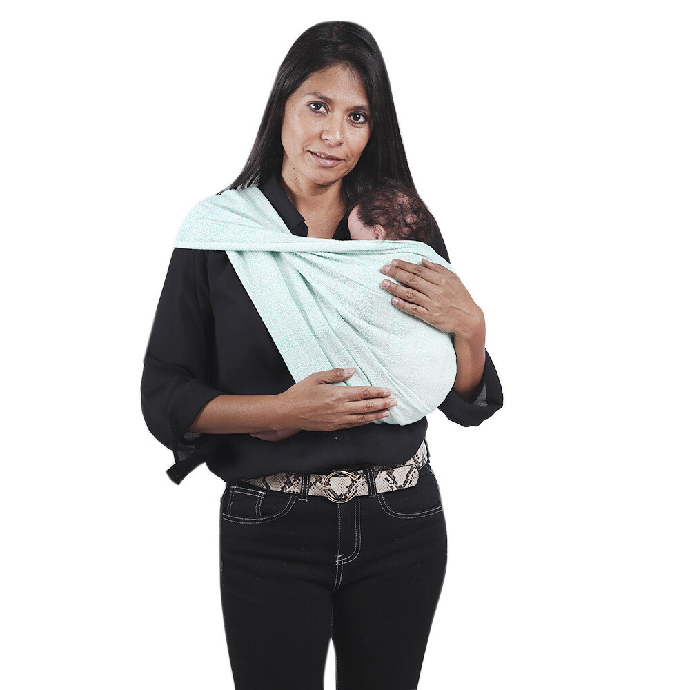 2.5 m Mexican Rebozo – 100% Cotton, Mint