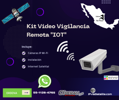 Kit EzViz VideoVigilancia WiFi “IOT”, Incluye Internet Satelital WiFi con 2 Cámaras: C3W y C6W