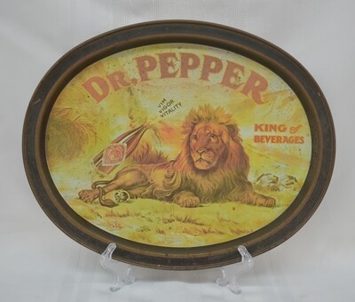 Vintage 1979 Reproduction Dr. Pepper Lion Tin Serving Tray