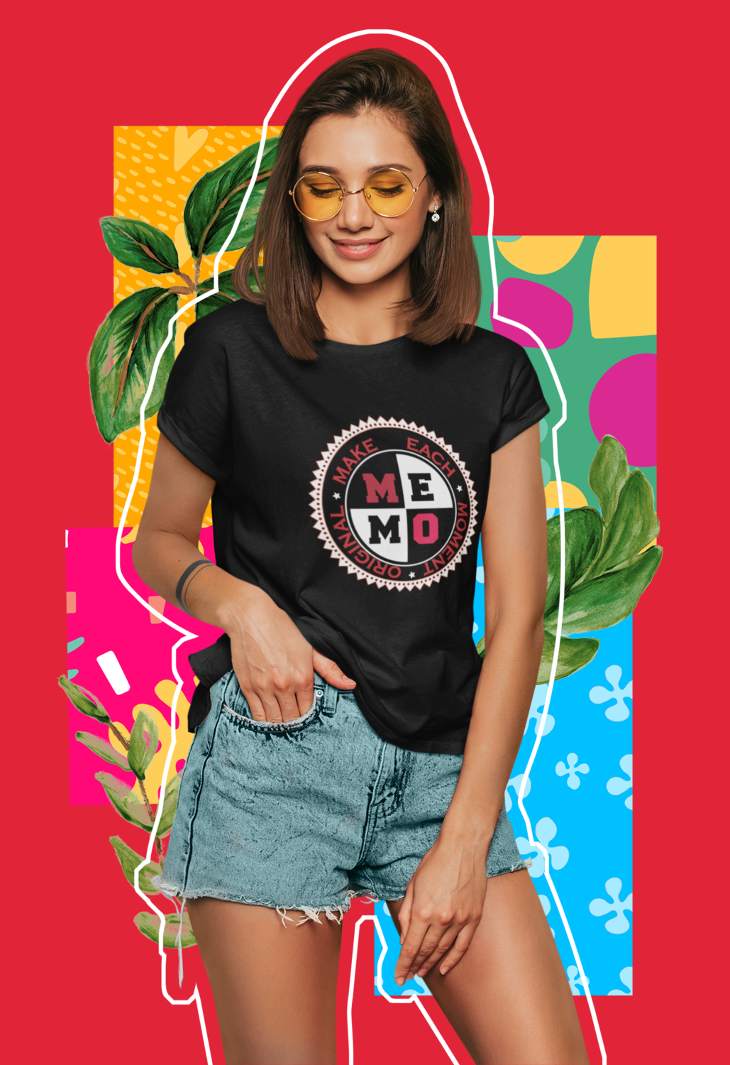 MEMO Red White | Tshirt