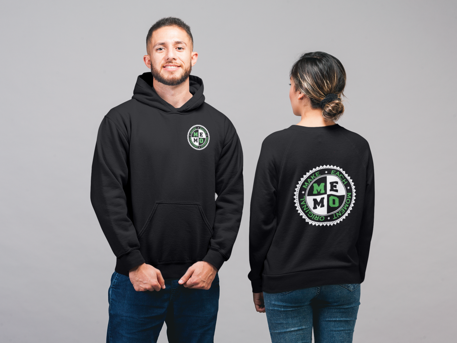 MEMO White Green | Hoodie