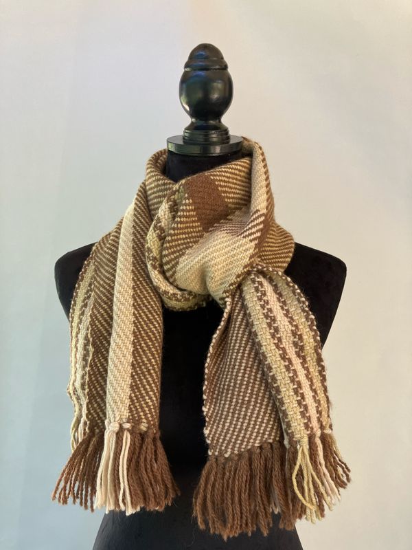 Alpaca Series Brown and Pink Scarf Number Two