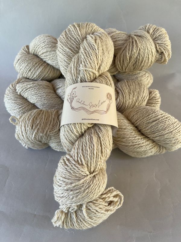 2025 Limited Edition Worsted Linen Merino Yarn - 50% GSL Linen, 50% Merino Wool (4 oz. Skein)