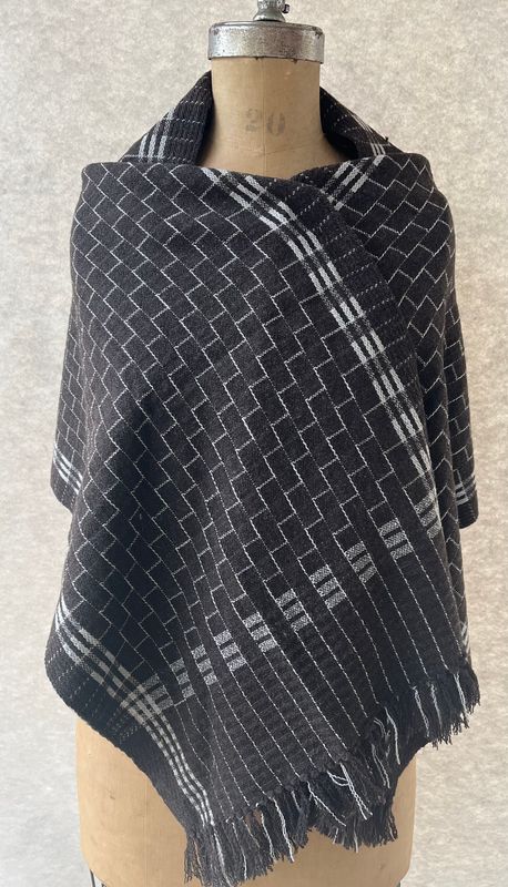 Check Mate Black and White Checkered Scarf