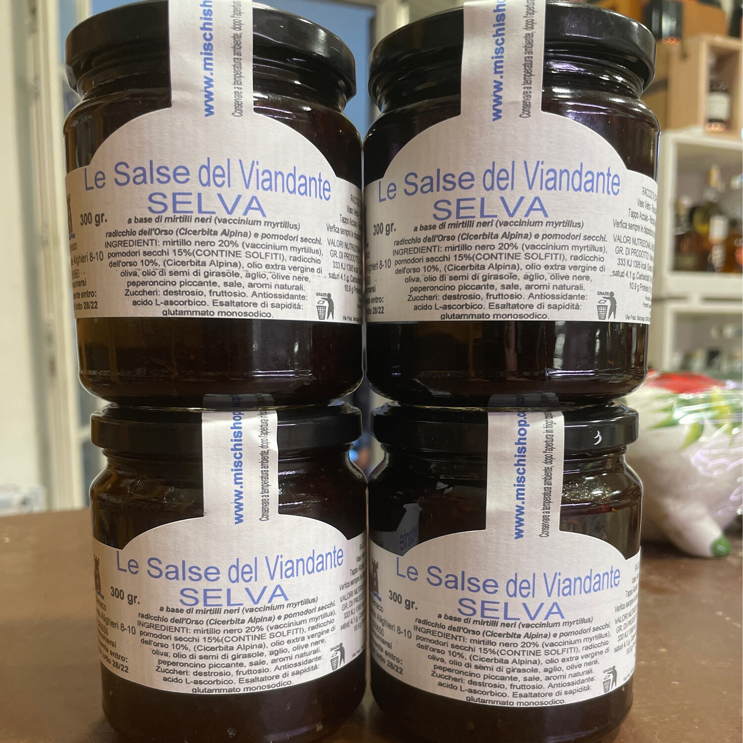 4 jars Salse del Viandante "Selva" 300 gr