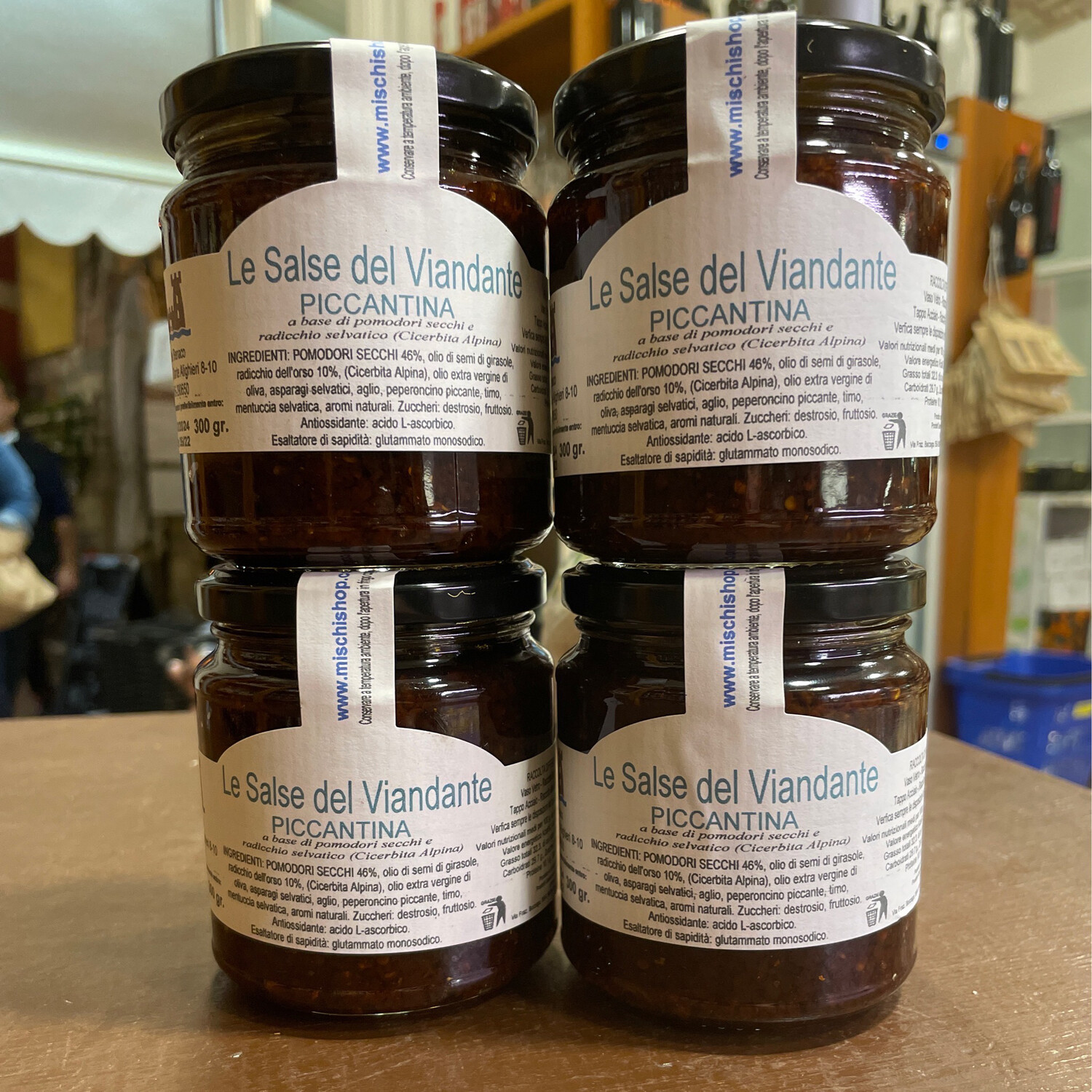 4 jars Salse del Viandante "Piccantina" 300 g   shipping included