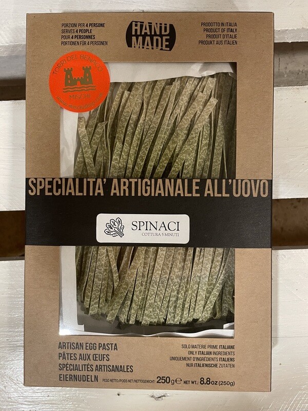 Handmade eggpasta fettuccine with spinach 250 g &quot;MISCHI&quot;