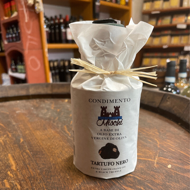 Dressing auf Basis von nativem Olivenöl extra und schwarzem Trüffel 250 ml