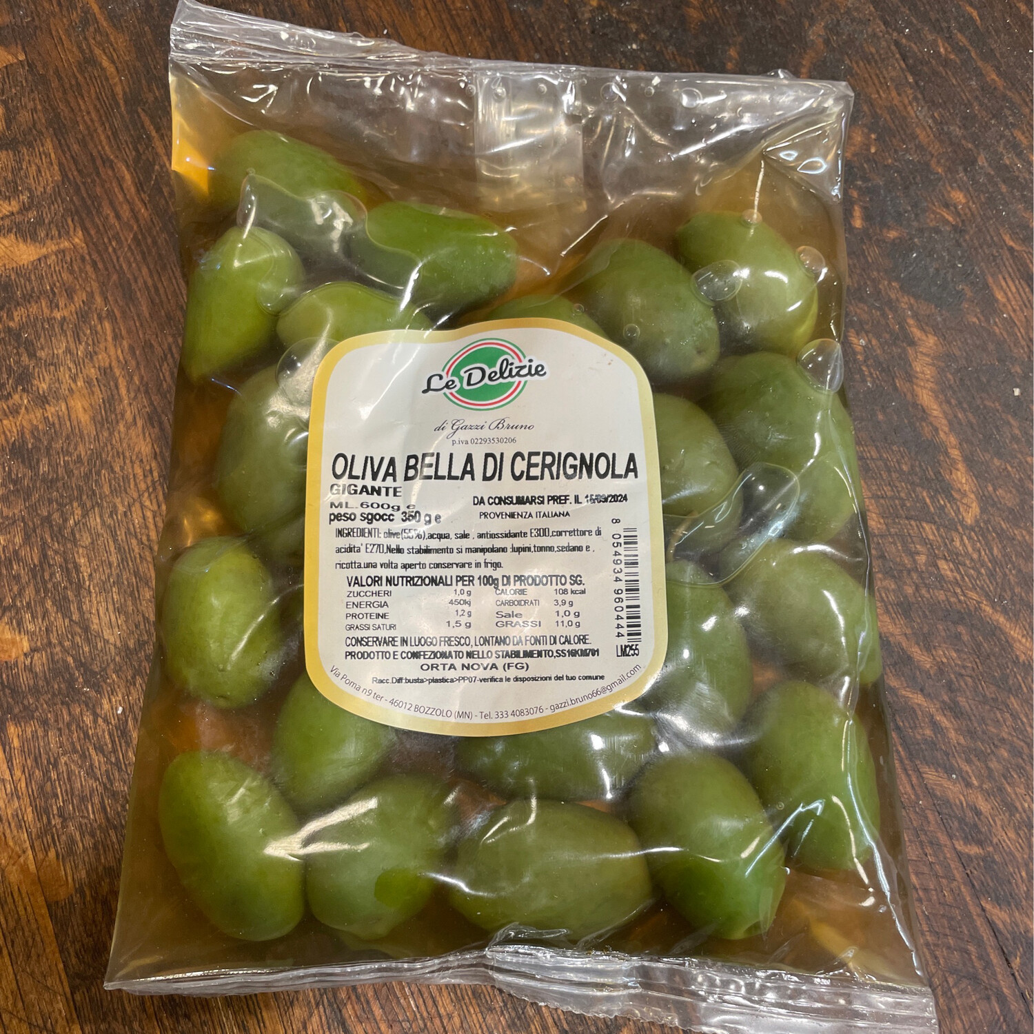 Olive cerignola GGG giganti, al naturale 350 g