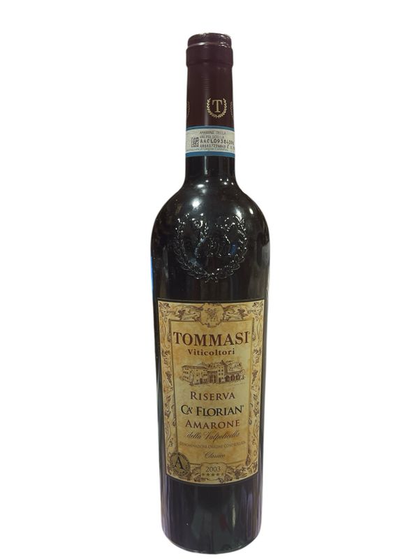 Tommasi Ca’ Florian Amarone della Valpolicella Classico Riserva DOCG 2003. 15,5% vol.
