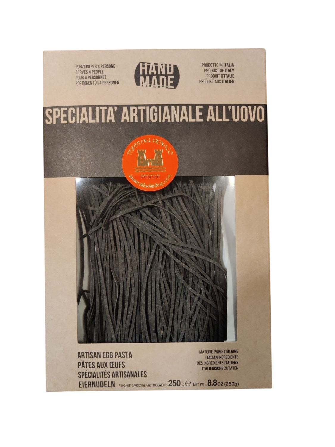 Egg Pasta Fettuccine with Octopus Ink 250g