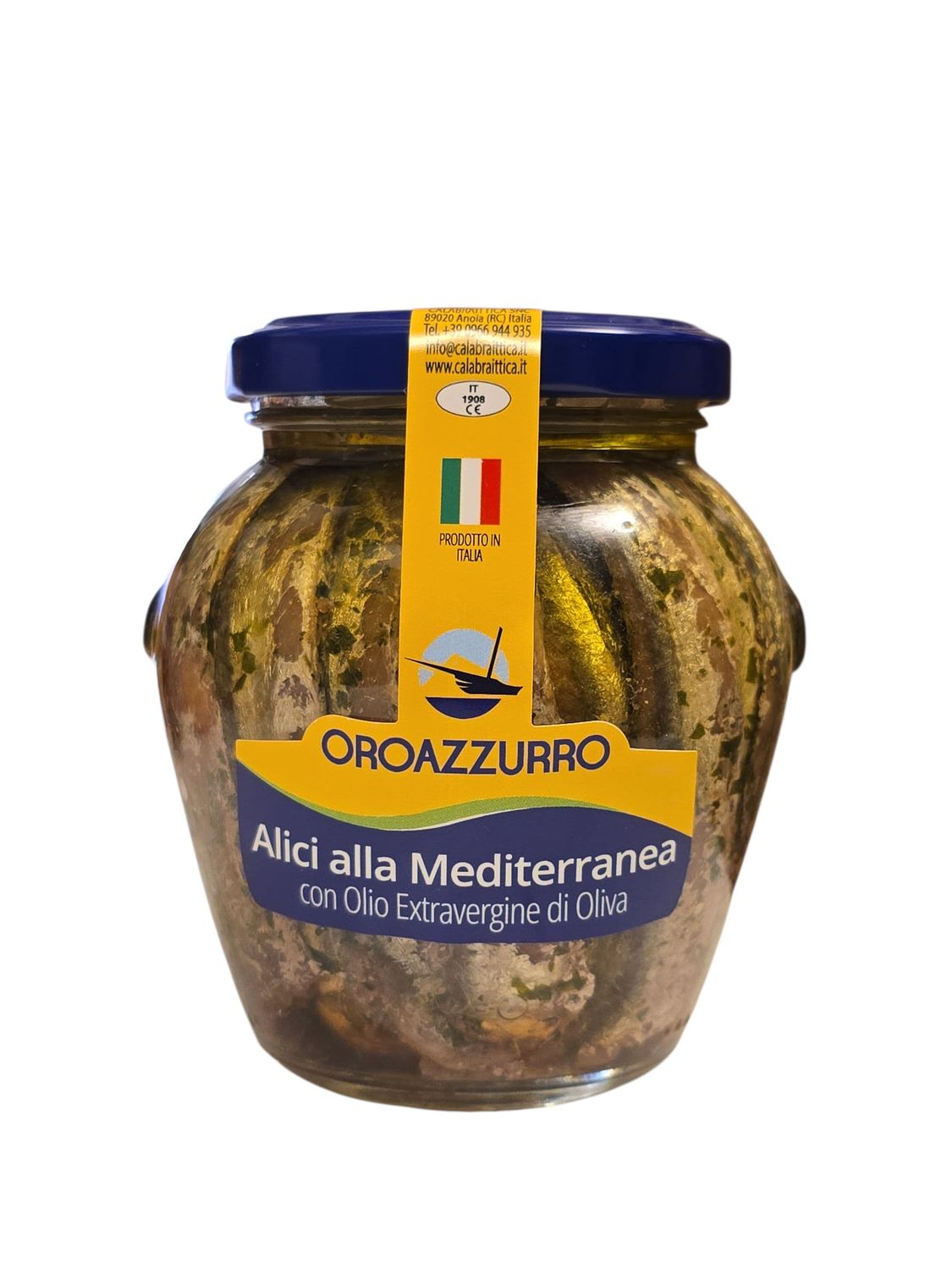 Mediterranean anchovies with extra virgin olive oil. 300g &quot;Oroazzurro&quot;