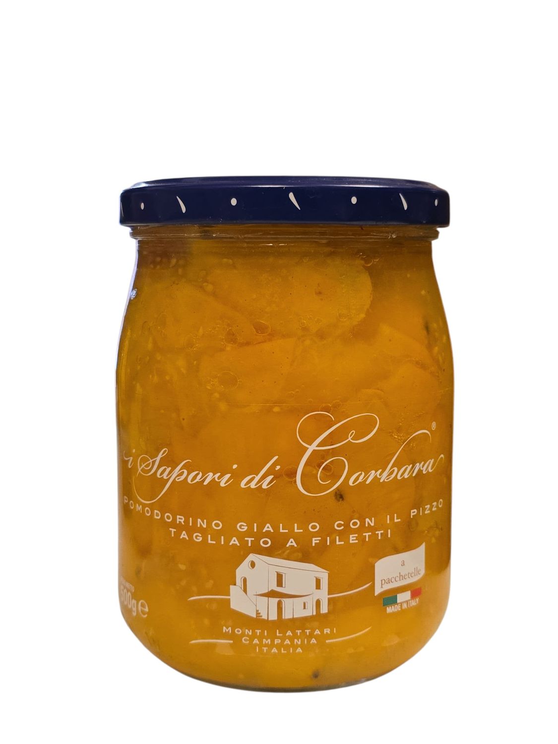 Yellow Cherry Tomatoes With Lace Cut into Fillets. 500g &quot;The Flavours of Corbara&quot;