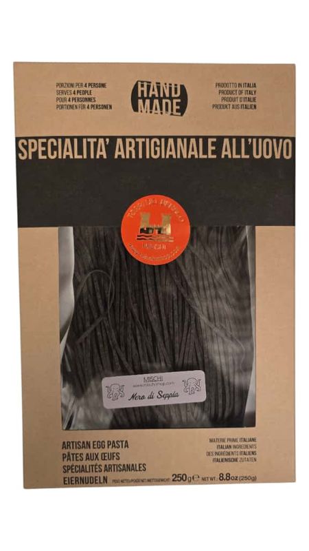 Pasta all&#39;uovo Linguine al Nero di Seppia Mischi 250g