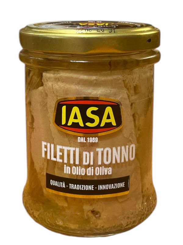 Tuna Fillets in Olive Oil. 200g net weight (IASA) Tuna Fillets in Olive Oil. 200g net weight (IASA)