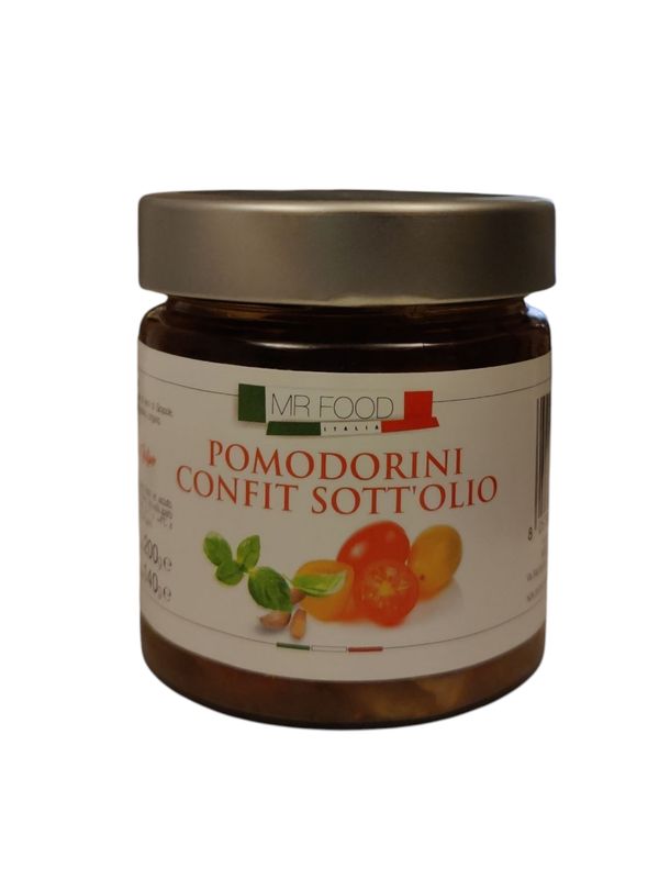 Confit cherry tomatoes in oil, (MR FOOD) Gross Weight 200g Confit cherry tomatoes in oil, (MR FOOD) Gross Weight 200g