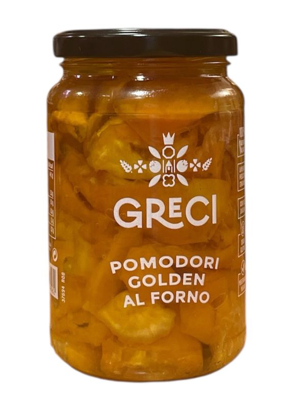 Yellow tomatoes, golden baked in oil 340 g, net weight Yellow tomatoes, golden baked in oil 340 g, net weight