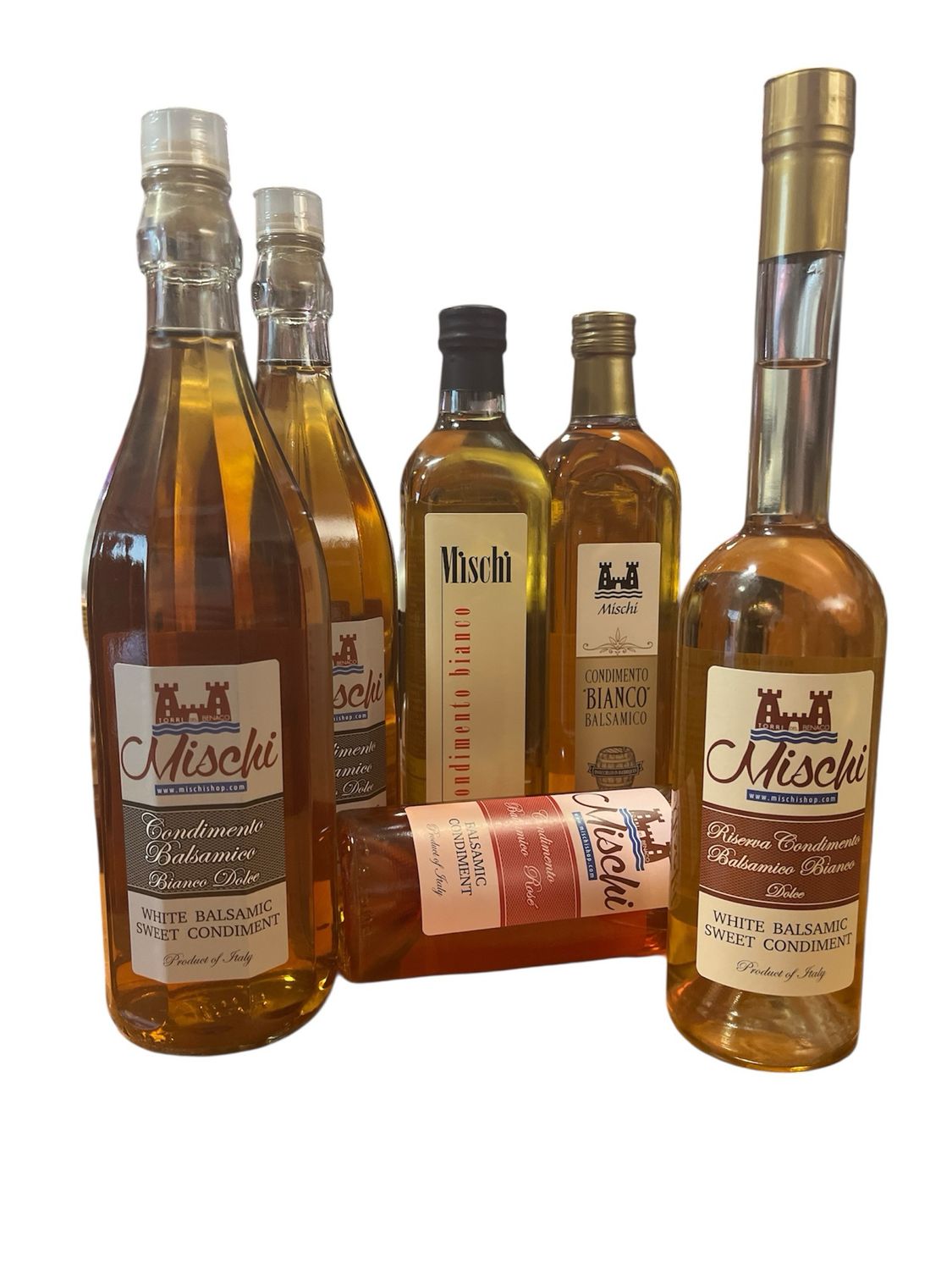 Six White Balsamic Dressings, with different levels of concentration, sweet sweetness, acidity -10%