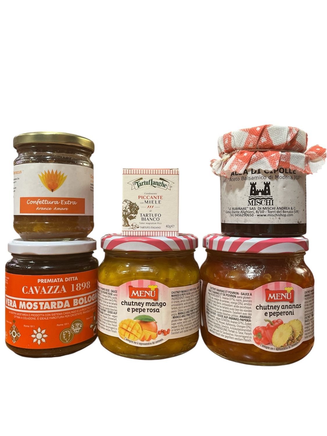 6 vasetti chutney per formaggi 
