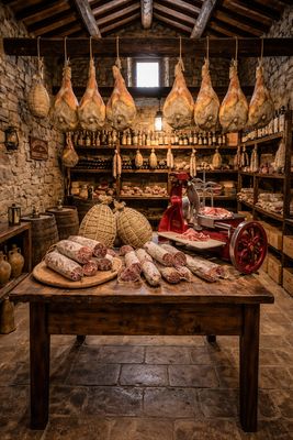 Raw Ham , Culatte e Culatelli . salami