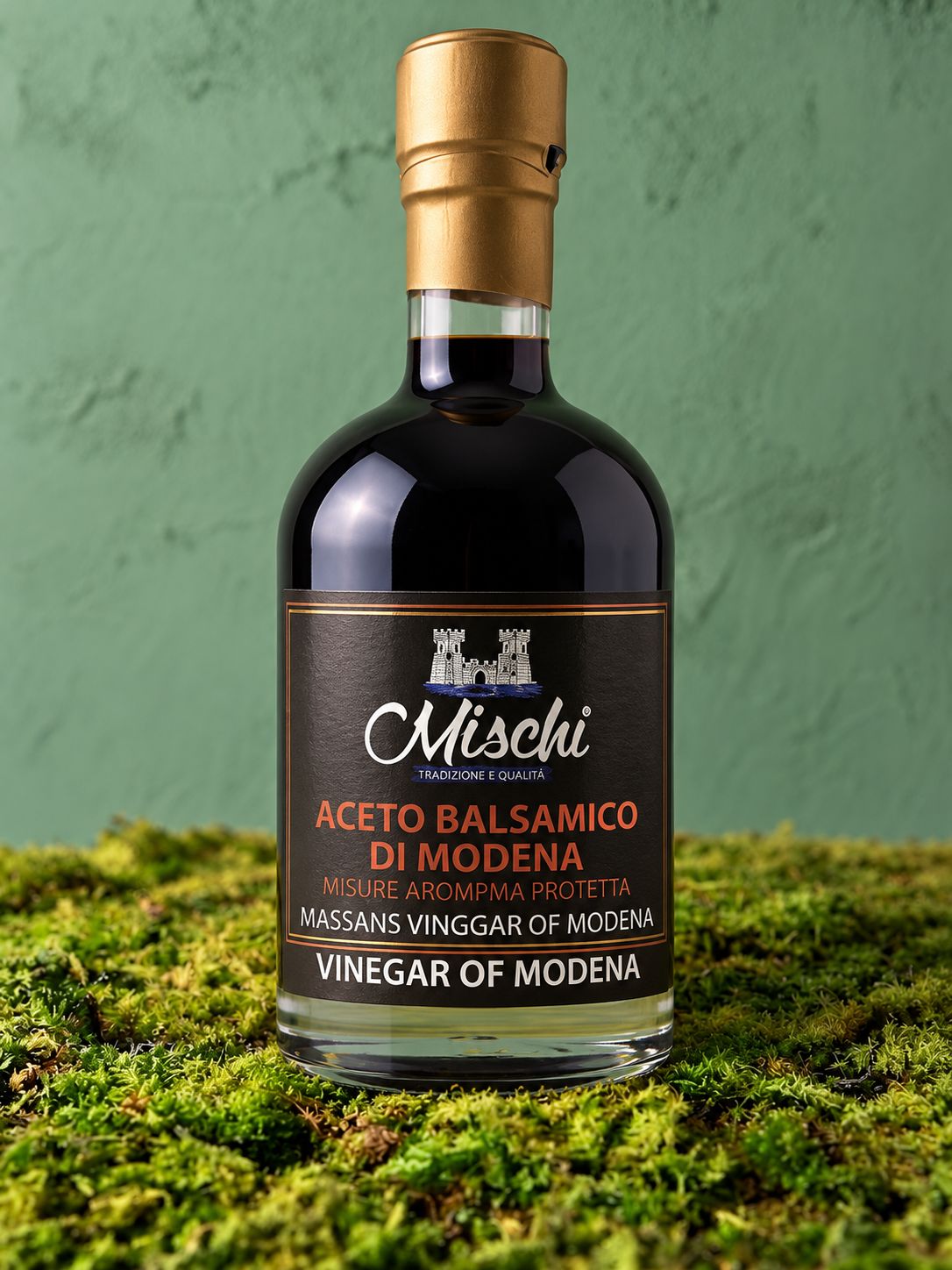 Balsamic Vinegar of Modena IGP red cap 250 ml Sweet and sour, dense and balanced taste.