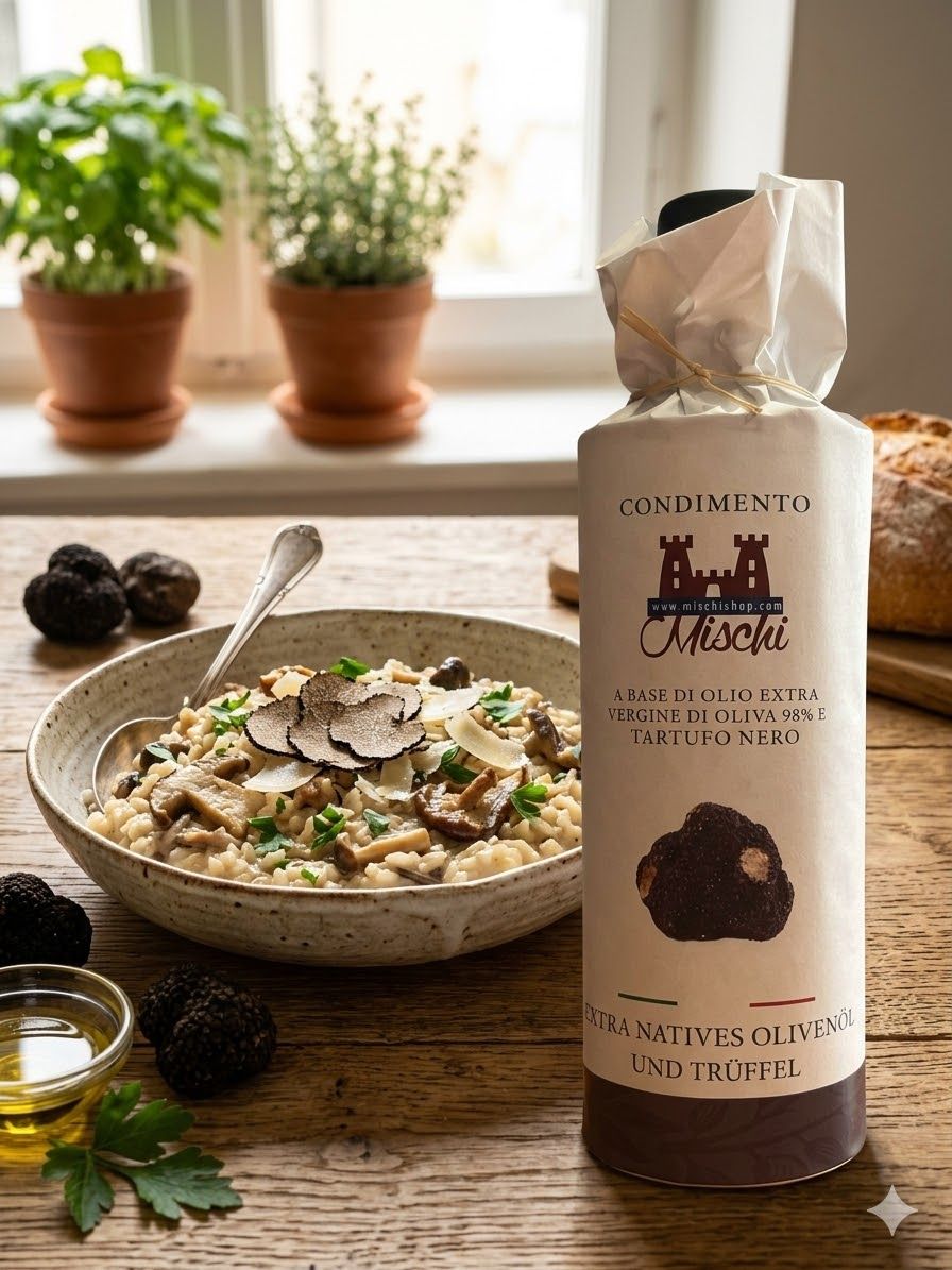Seasoning with extra virgin olive oil and black truffle 500 ml