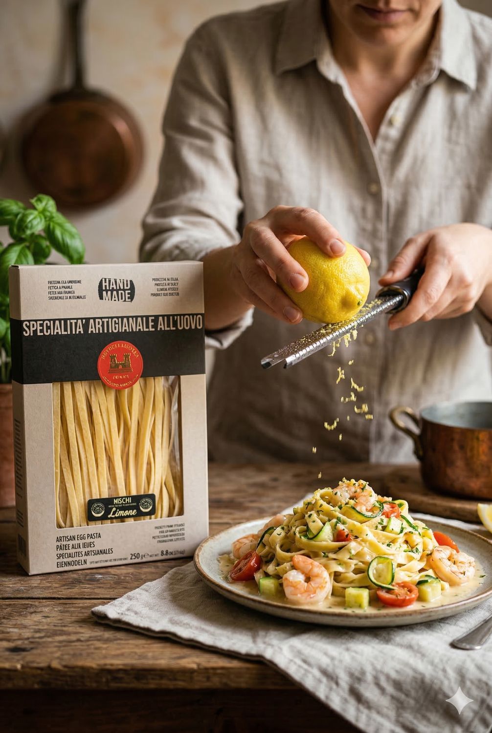Egg Pasta Fettuccine with lemon Mischi 250g