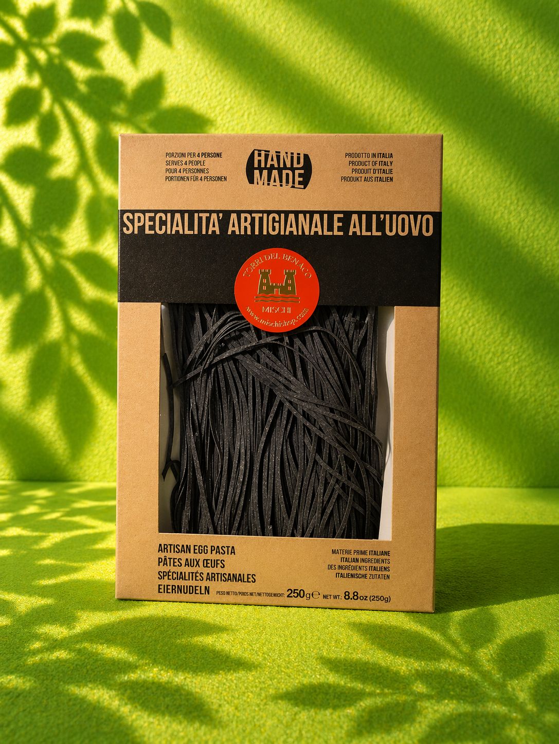 Egg Pasta Fettuccine with Octopus Ink 250g Egg Pasta Fettuccine with Octopus Ink 250g