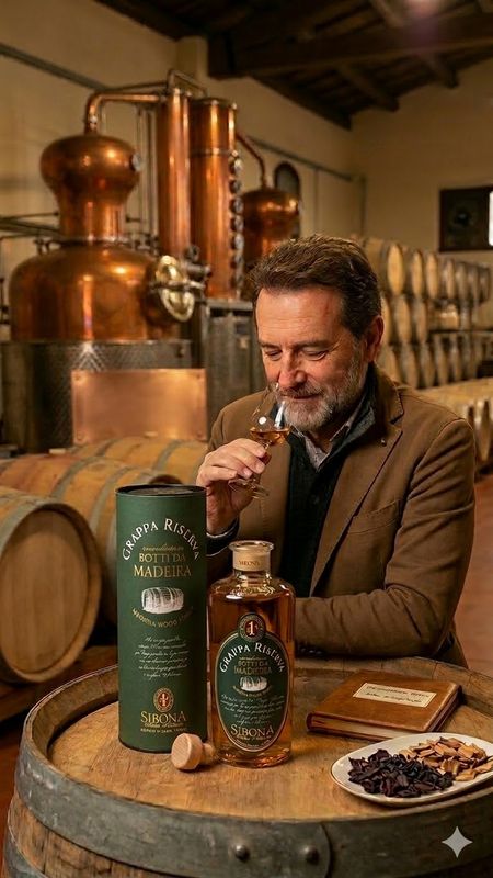 Grappa Riserva in botti da madeira, 500ml