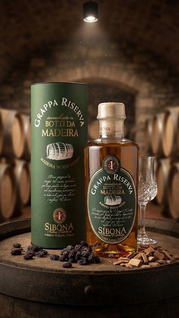 Grappa Riserva in botti da madeira, 500ml