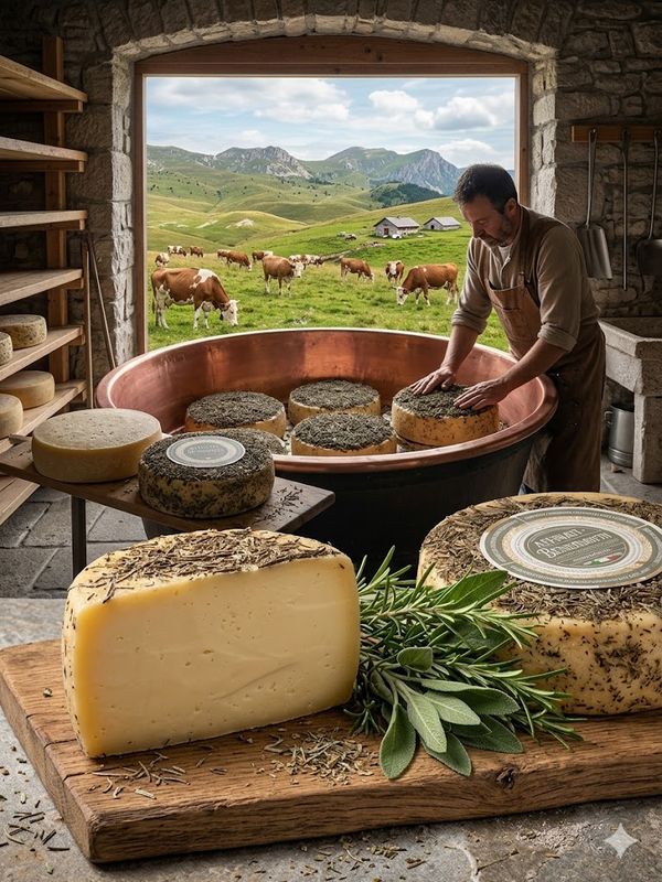 Lessinia Cheese aged with sage and rosemary 350 g